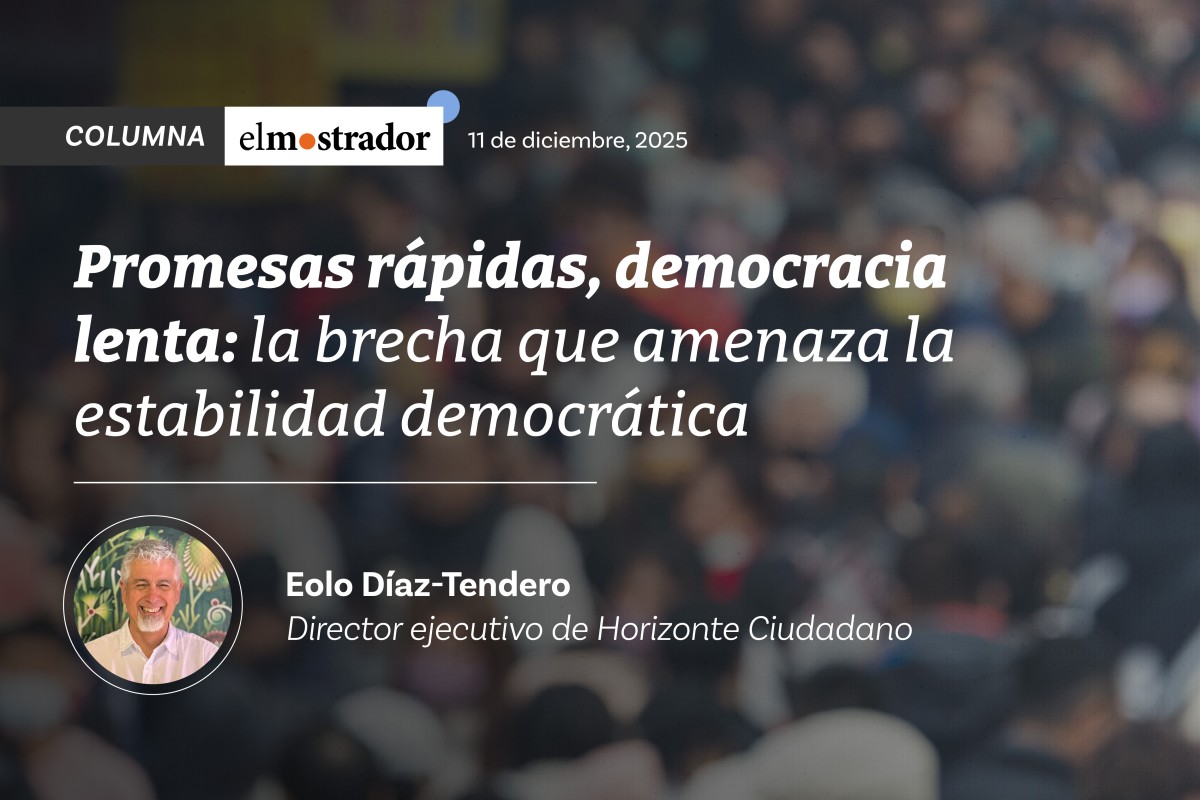Promesas rápidas, democracia lenta: la brecha que amenaza la estabilidad democrática